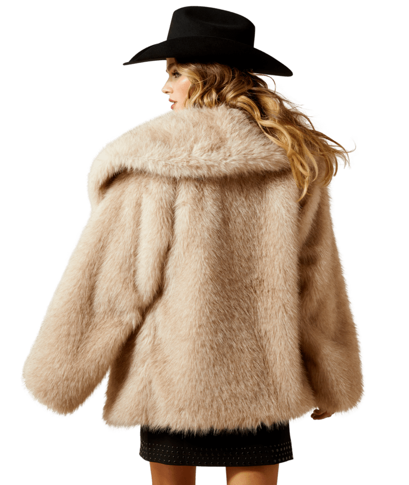 Ariat Women's Tan Faux Fur Coat