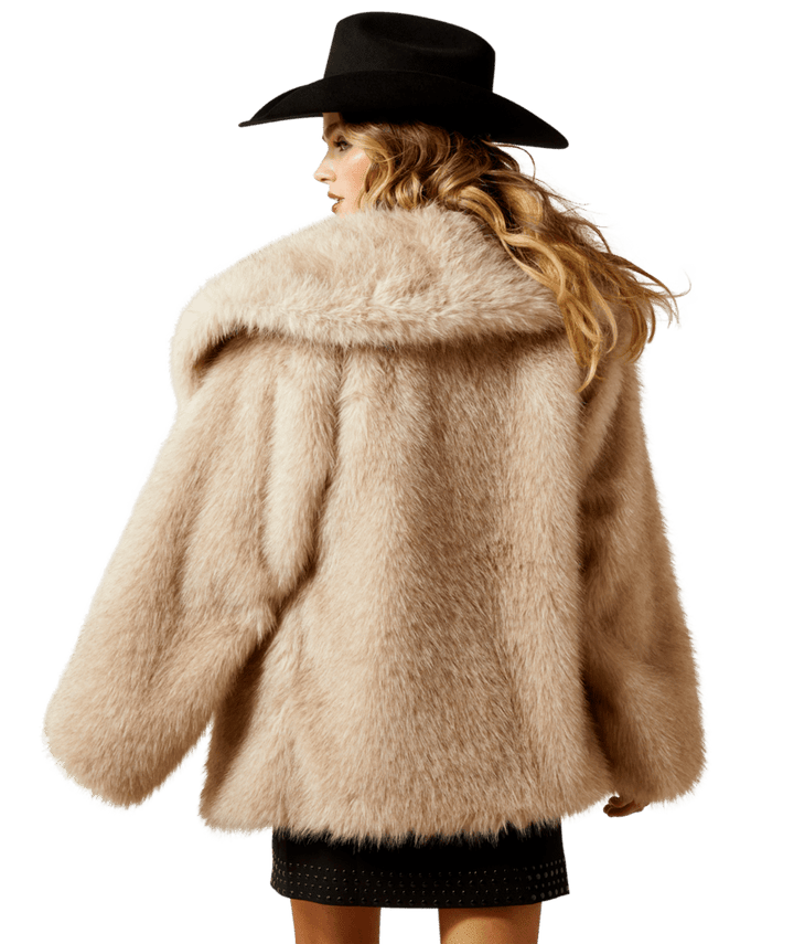 Ariat Women's Tan Faux Fur Coat