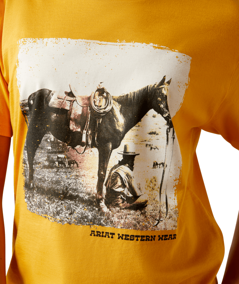 Ariat Women's Mustard Western Photo Tee