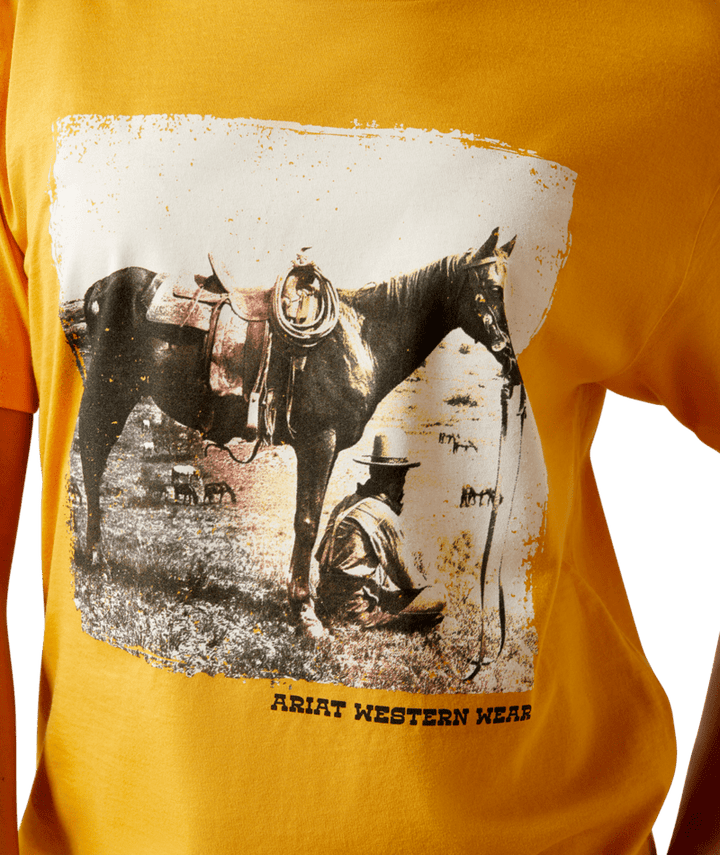 Ariat Women's Mustard Western Photo Tee