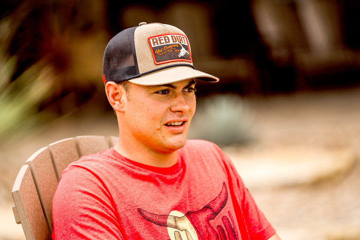 Red Dirt Hat Co Heather Tan Bones Ball Cap