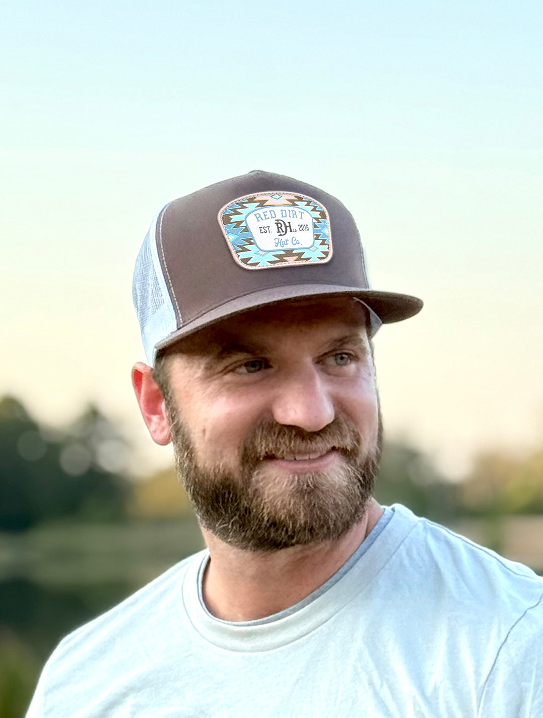 Red Dirt Hat Co. Brown and White Aztec Jango Ball Cap