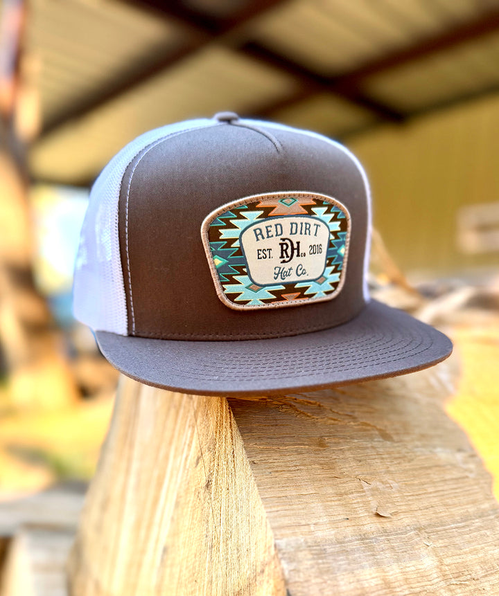 Red Dirt Hat Co. Brown and White Aztec Jango Ball Cap