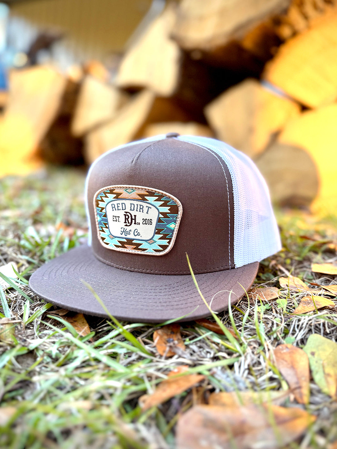 Red Dirt Hat Co. Brown and White Aztec Jango Ball Cap