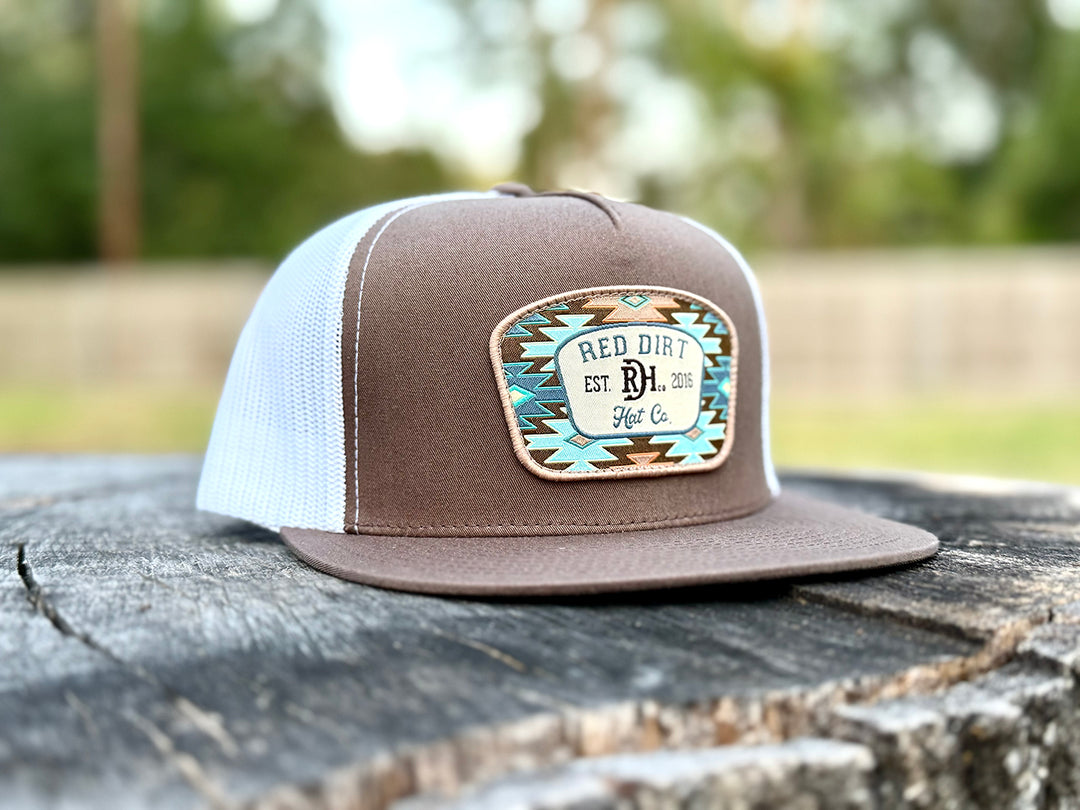 Red Dirt Hat Co. Brown and White Aztec Jango Ball Cap