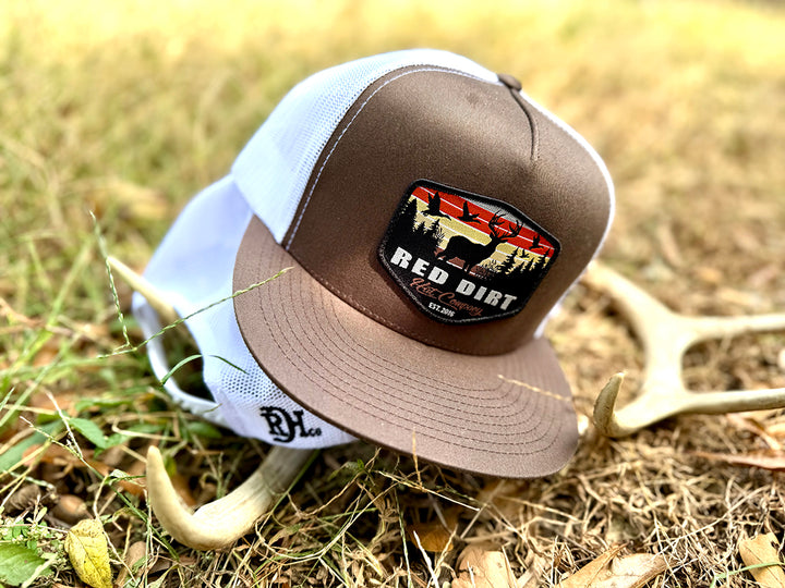 Red Dirt Hat Co Brown and White Open Season Ball Cap
