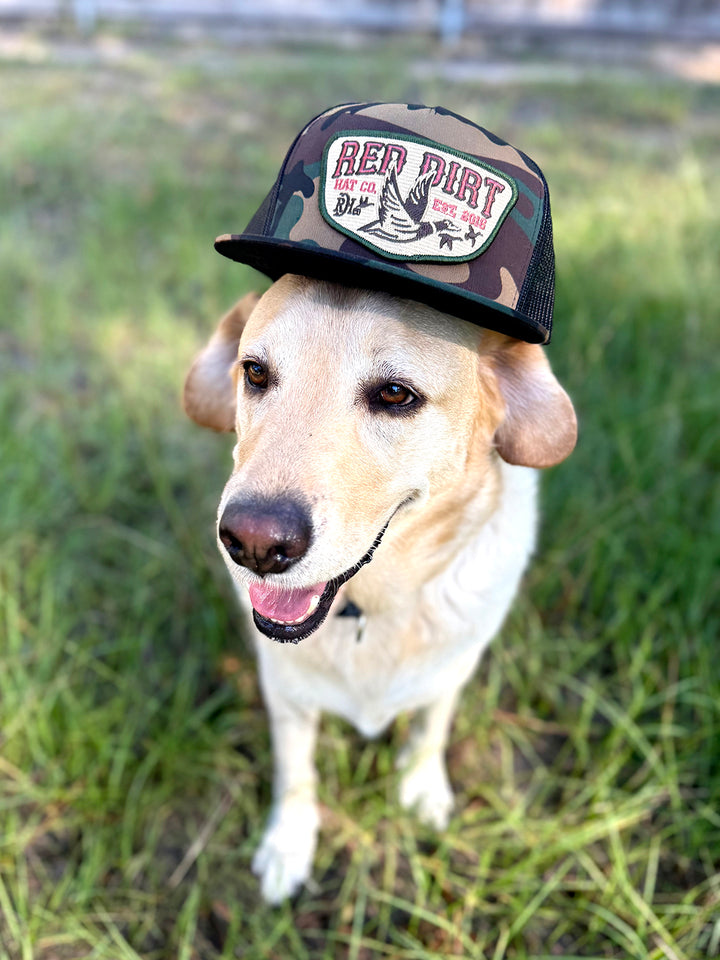 Red Dirt Hat Co Camo and Black Fly South Ball Cap