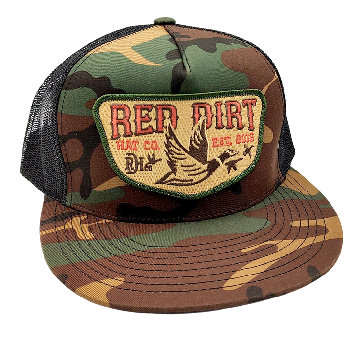 Red Dirt Hat Co Camo and Black Fly South Ball Cap