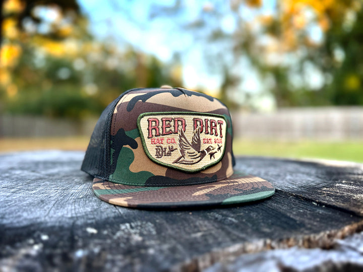 Red Dirt Hat Co Camo and Black Fly South Ball Cap