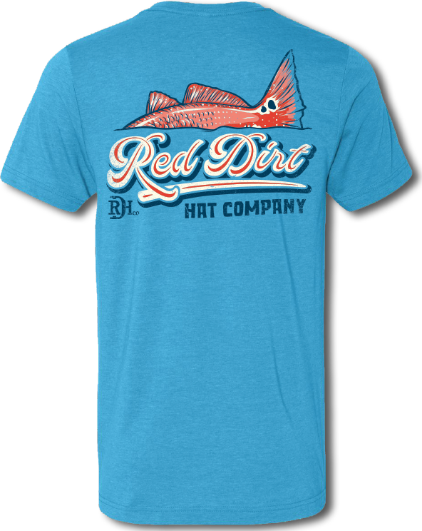 Red Dirt Hat Co Turquoise Redfish Tee