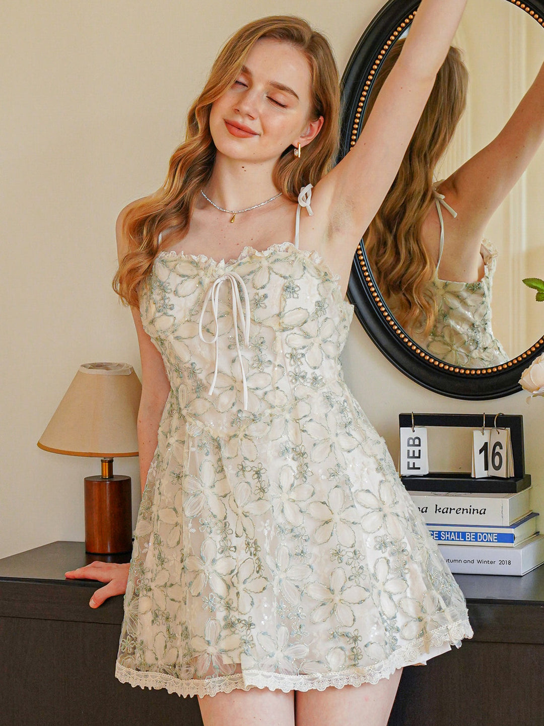 Rosie Posie Women's Midsummer Shimmer Floral A-Line Dress