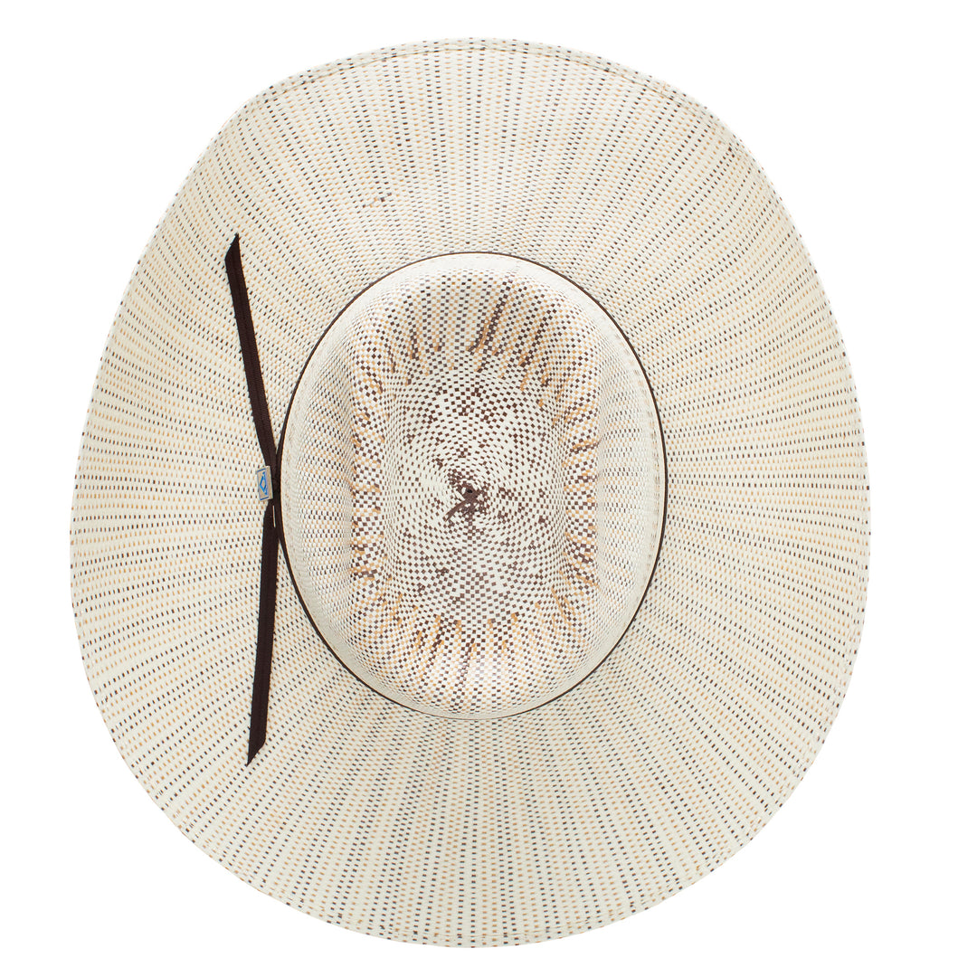 Resistol Natural and Brown Edgewood Straw Hat