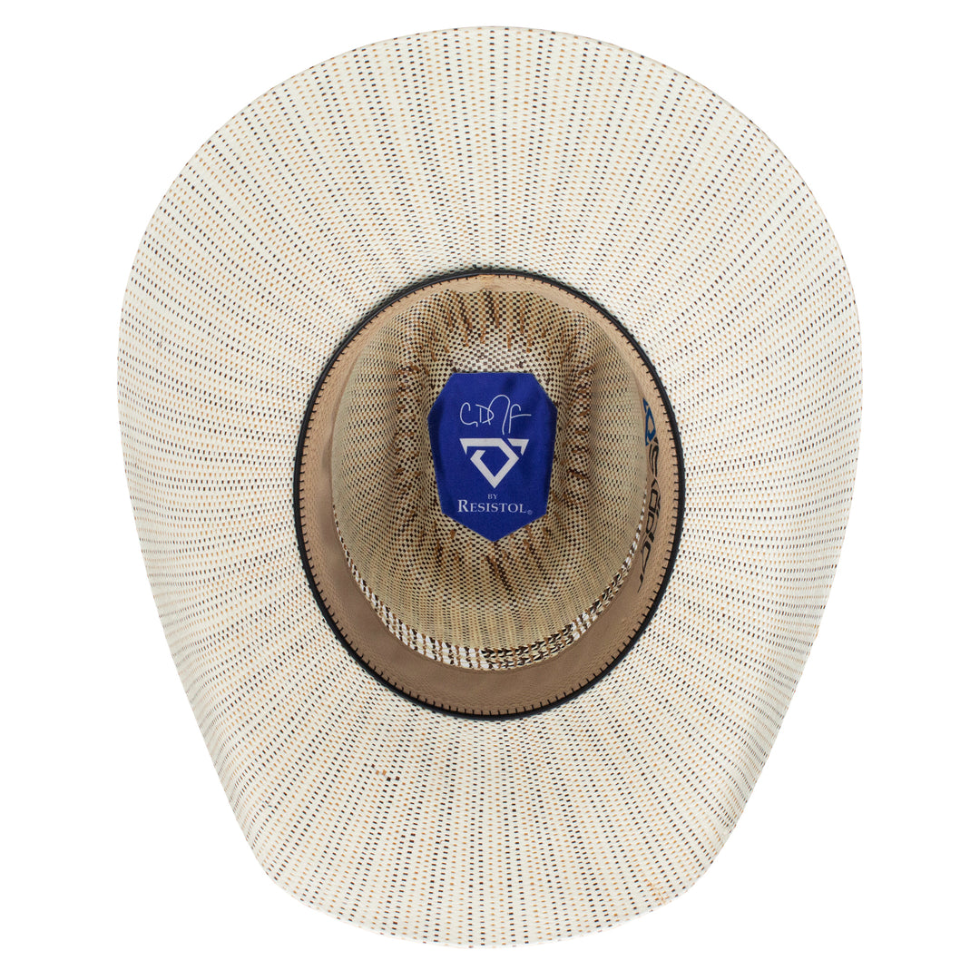 Resistol Natural and Brown Edgewood Straw Hat