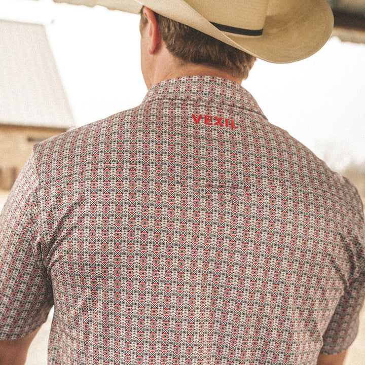 Vexil Men's Red Native Arrows Western Pearl Snap Polo - West 20 Saddle Co.