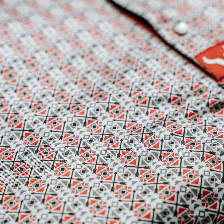 Vexil Men's Red Native Arrows Western Pearl Snap Polo - West 20 Saddle Co.