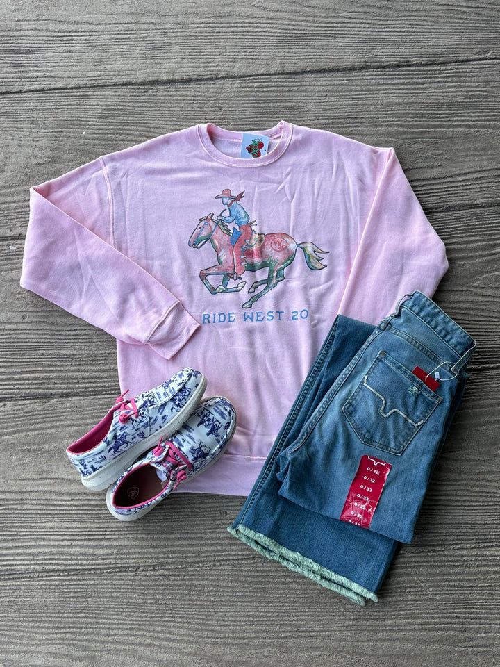 West 20 Pink Ride West 20 Sweatshirt