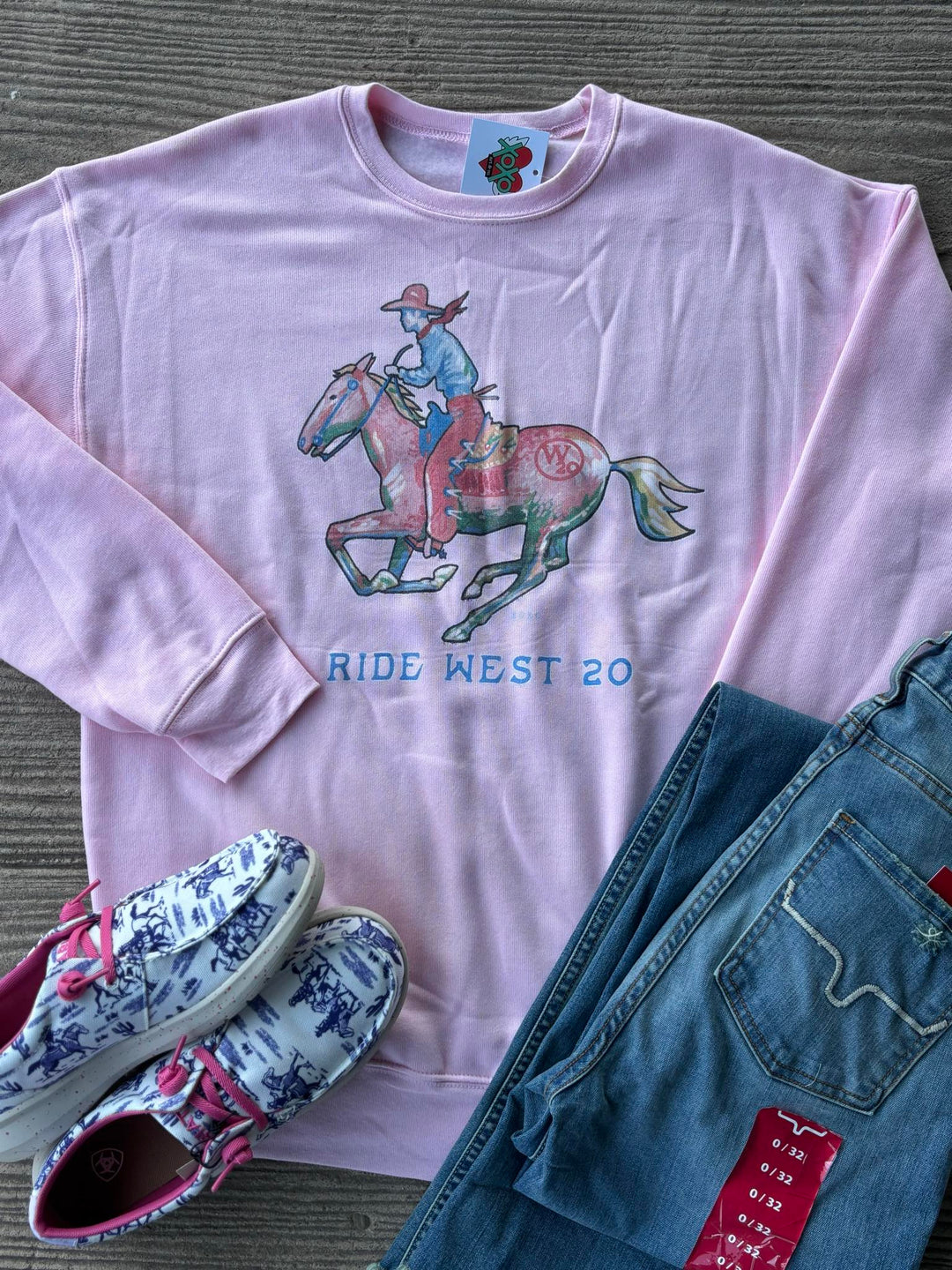 West 20 Pink Ride West 20 Sweatshirt