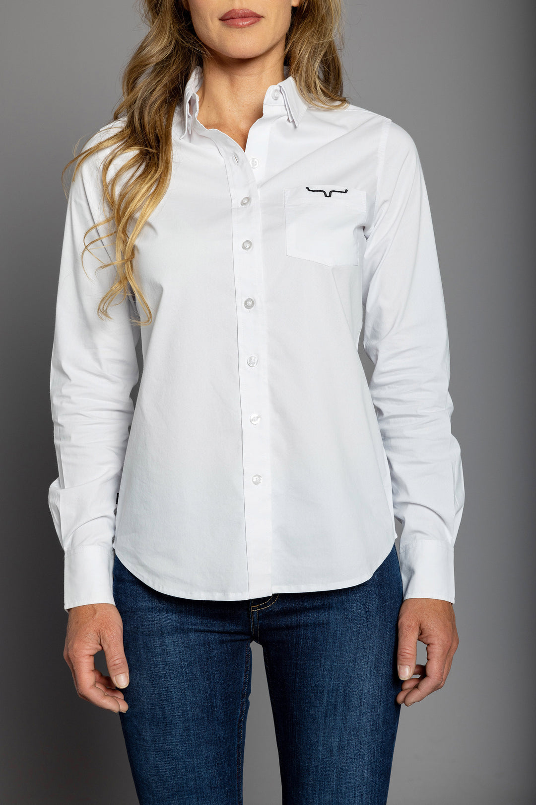 Kimes Ranch Women's White Long Team Shirt