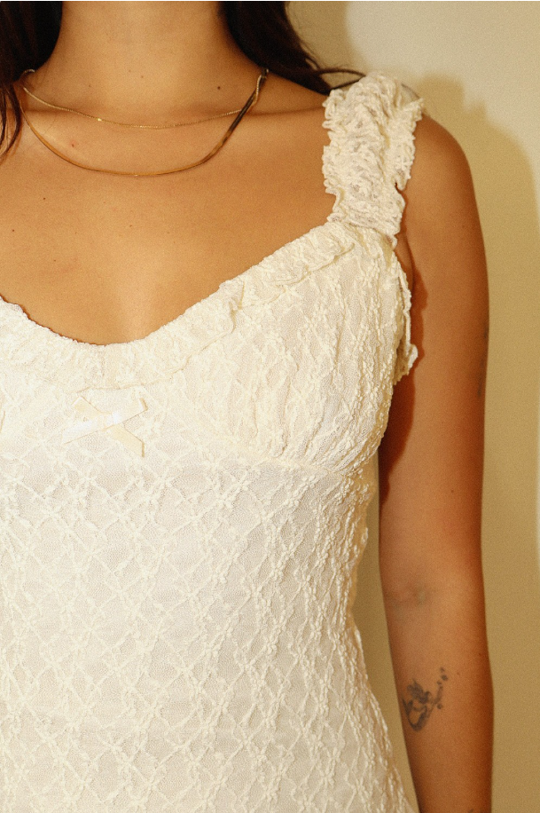 Bailey Rose Women's Cream Lace Mini Dress