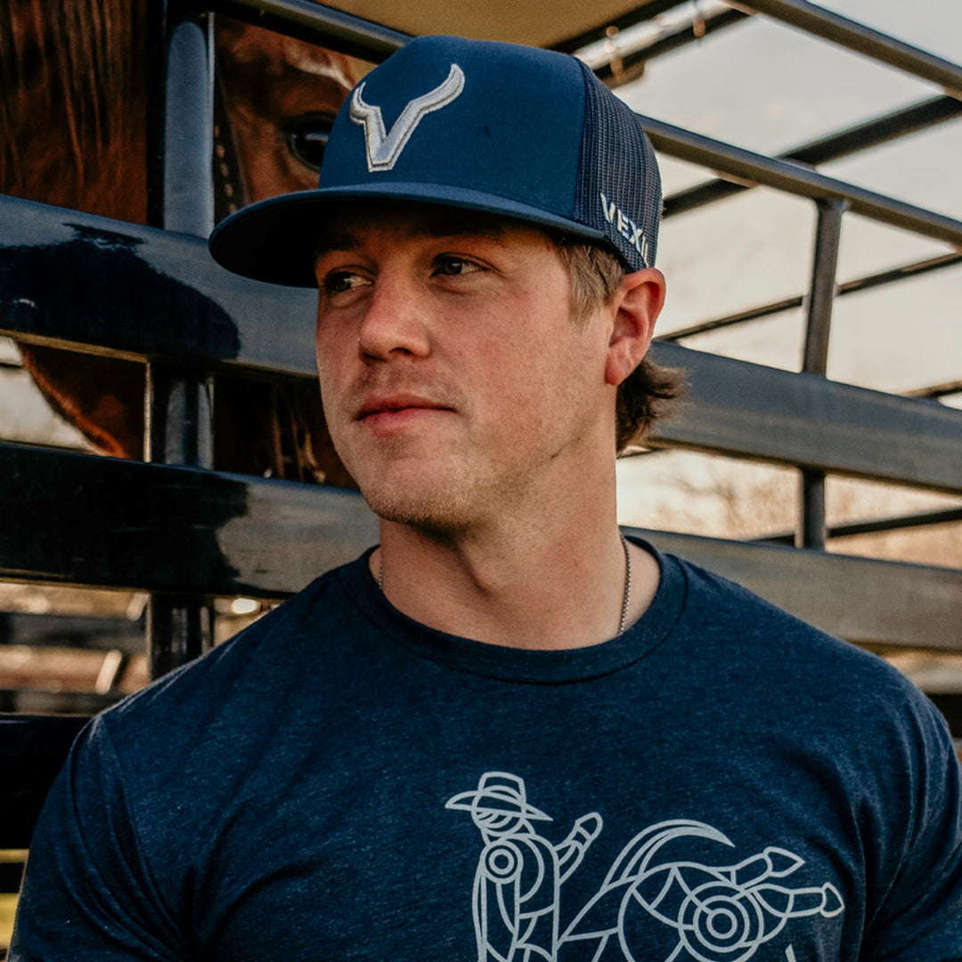 Vexil Silver Icon Navy Hat - West 20 Saddle Co.