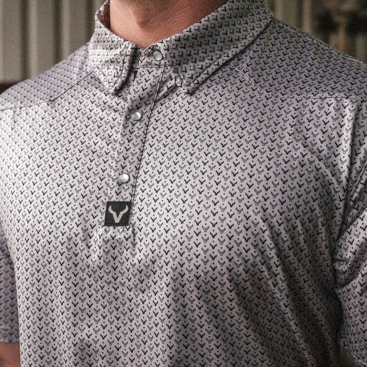 Vexil Men's Silver Icon Western Pearl Snap Polo - West 20 Saddle Co.