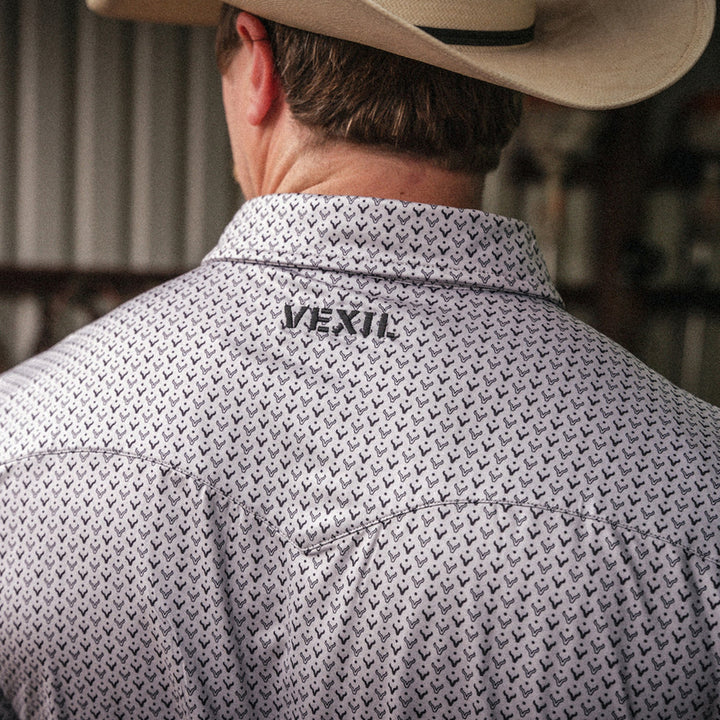 Vexil Men's Silver Icon Western Pearl Snap Polo - West 20 Saddle Co.