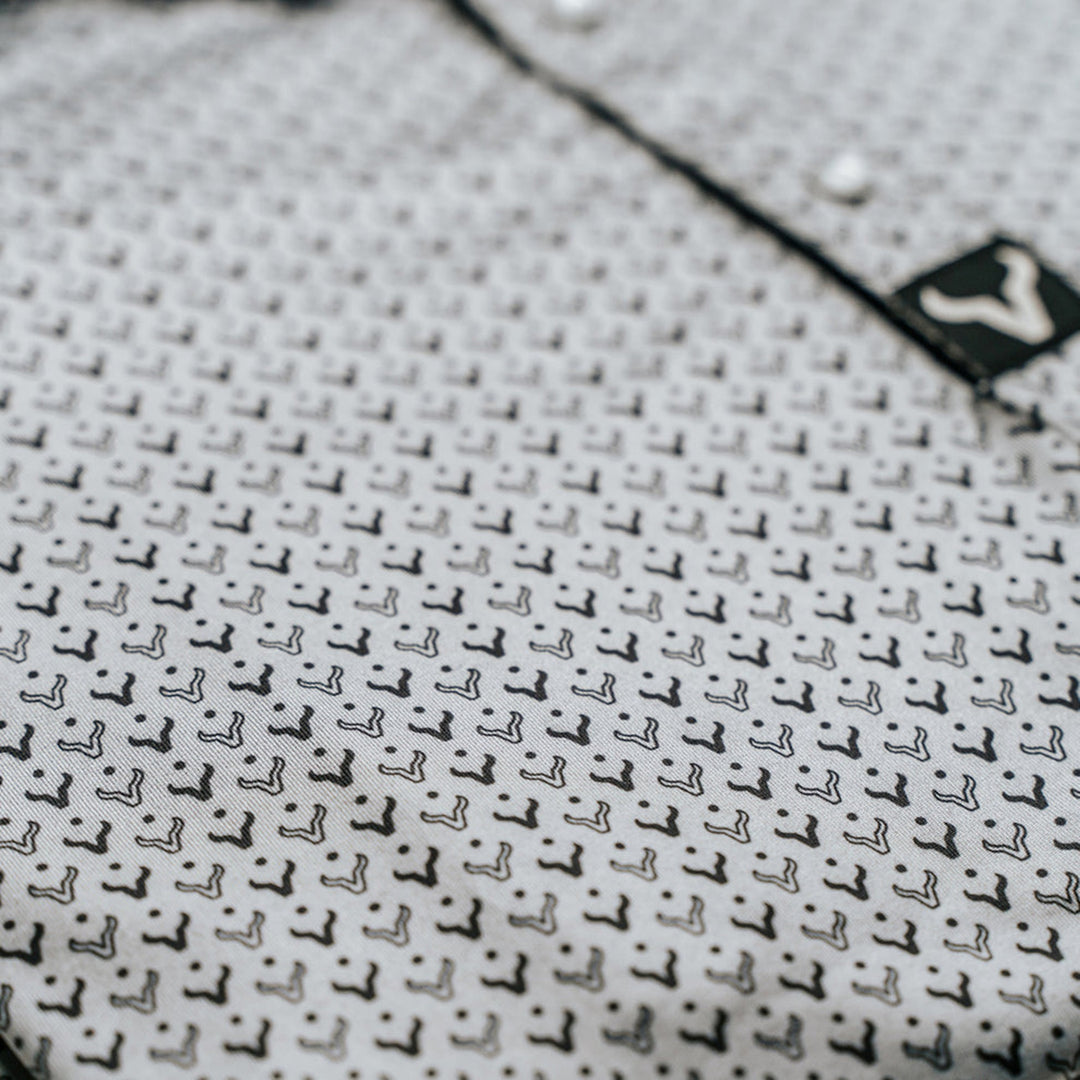 Vexil Men's Silver Icon Western Pearl Snap Polo - West 20 Saddle Co.