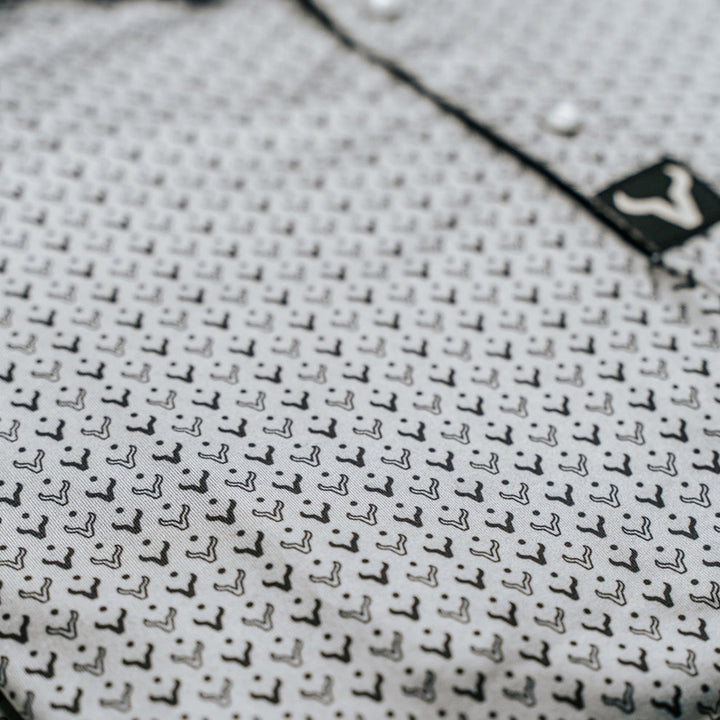 Vexil Men's Silver Icon Western Pearl Snap Polo - West 20 Saddle Co.