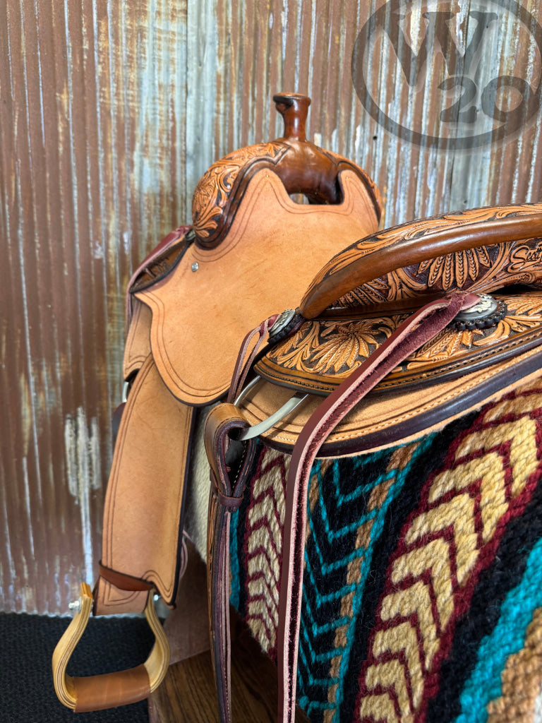 Scott Thomas Custom Round Skirt Vintage and Roughout Working Cowhorse Saddle Western Saddle