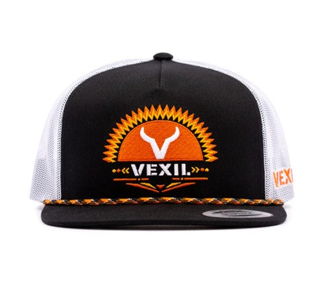 Vexil Sunrise Black and White Ball Cap - West 20 Saddle Co.