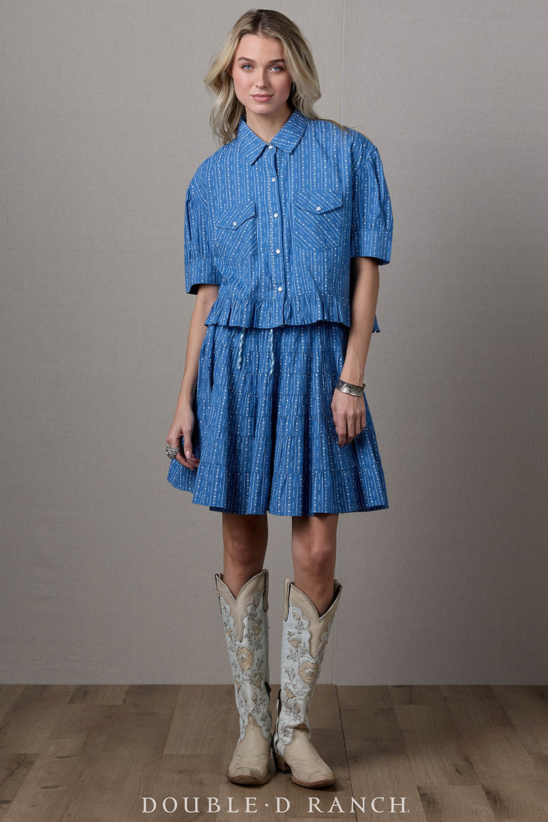 Double D Ranchwear Bunting Blues Top