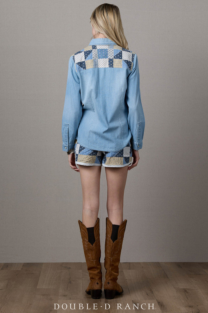 Double D Ranchwear Denim Heirloom Blues Top