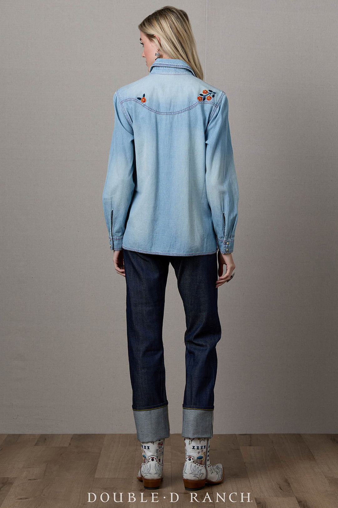 Double D Ranchwear Denim Midnight Ride Top