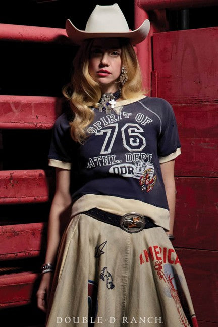 Double D Ranchwear Flag Blue Spirit of '76 Short Sleeve Sweatshirt