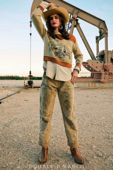 Double D Ranchwear Buff Mud Pump Sweater