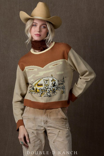 Double D Ranchwear Buff Mud Pump Sweater