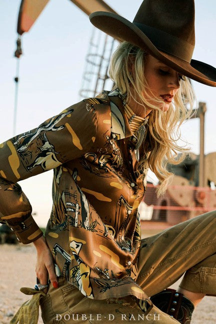 Double D Ranchwear Women's Oil Camp Blouse
