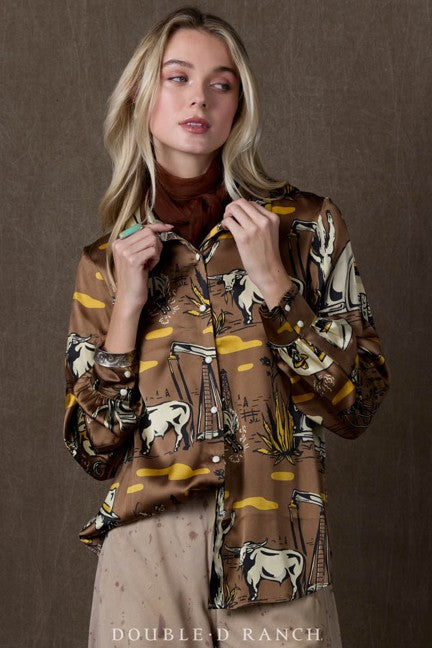 Double D Ranchwear Women's Oil Camp Blouse