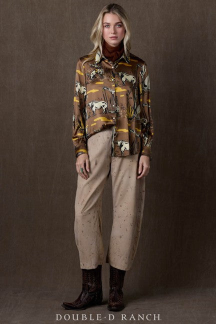 Double D Ranchwear Women's Oil Camp Blouse