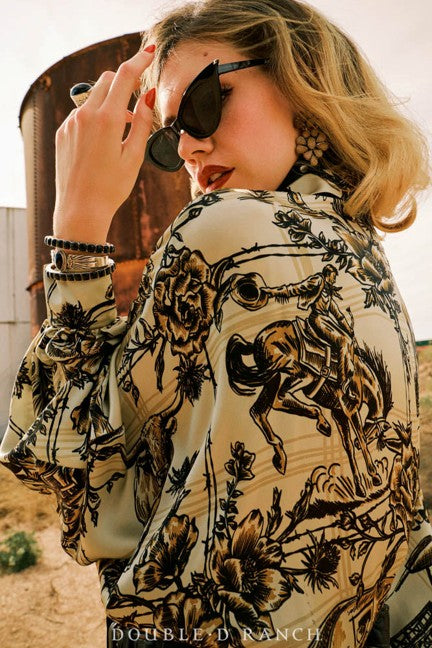 Double D Ranchwear Women's Petro Plaid Blouse