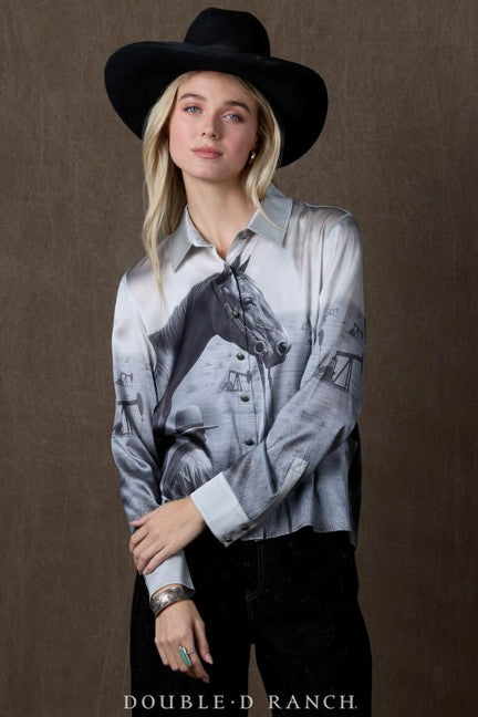 Double D Ranchwear Women's Ash Well Watched Blouse