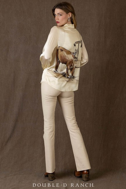 Double D Ranchwear Women's Bone Seen in Texas Blouse