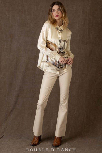 Double D Ranchwear Women's Bone Seen in Texas Blouse