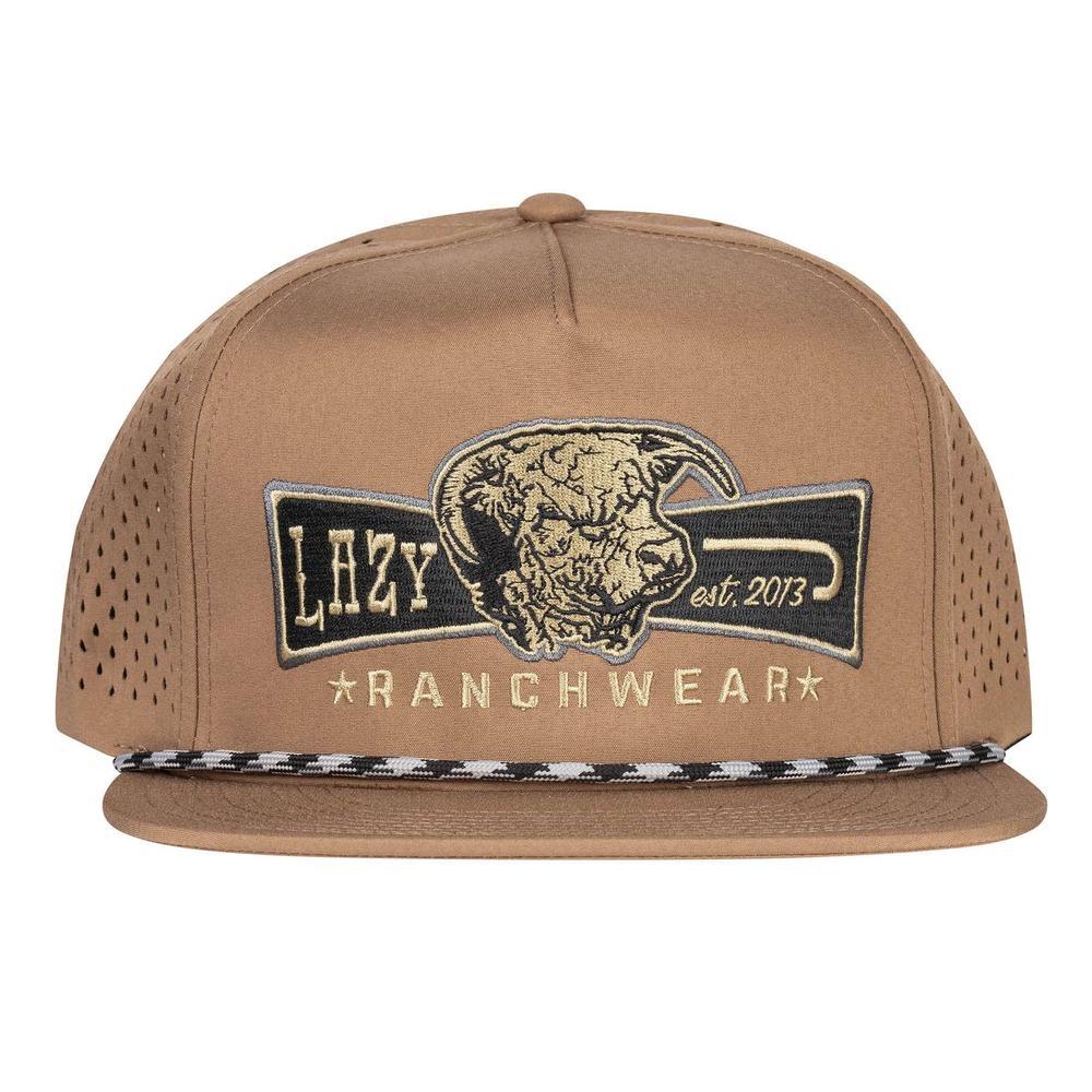 Lazy J Ranch Tan Diamond Banner Performance Classic Rope Trucker Hat