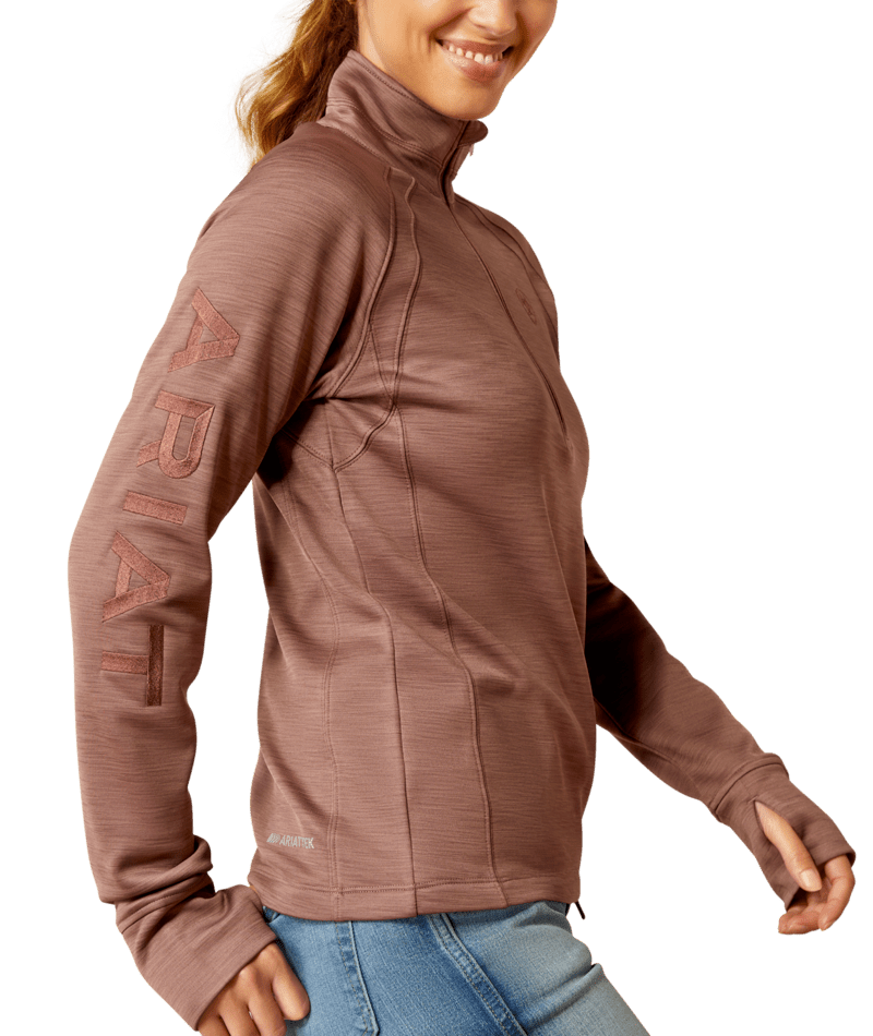 Ariat Women's Twilight Mauve Tek Team 1/2 Zip Sweatshirt