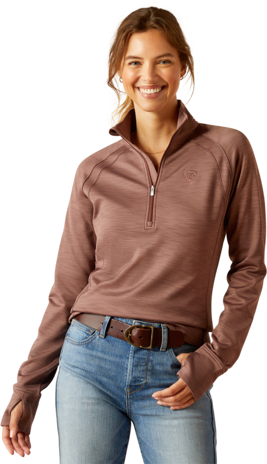 Ariat Women's Twilight Mauve Tek Team 1/2 Zip Sweatshirt