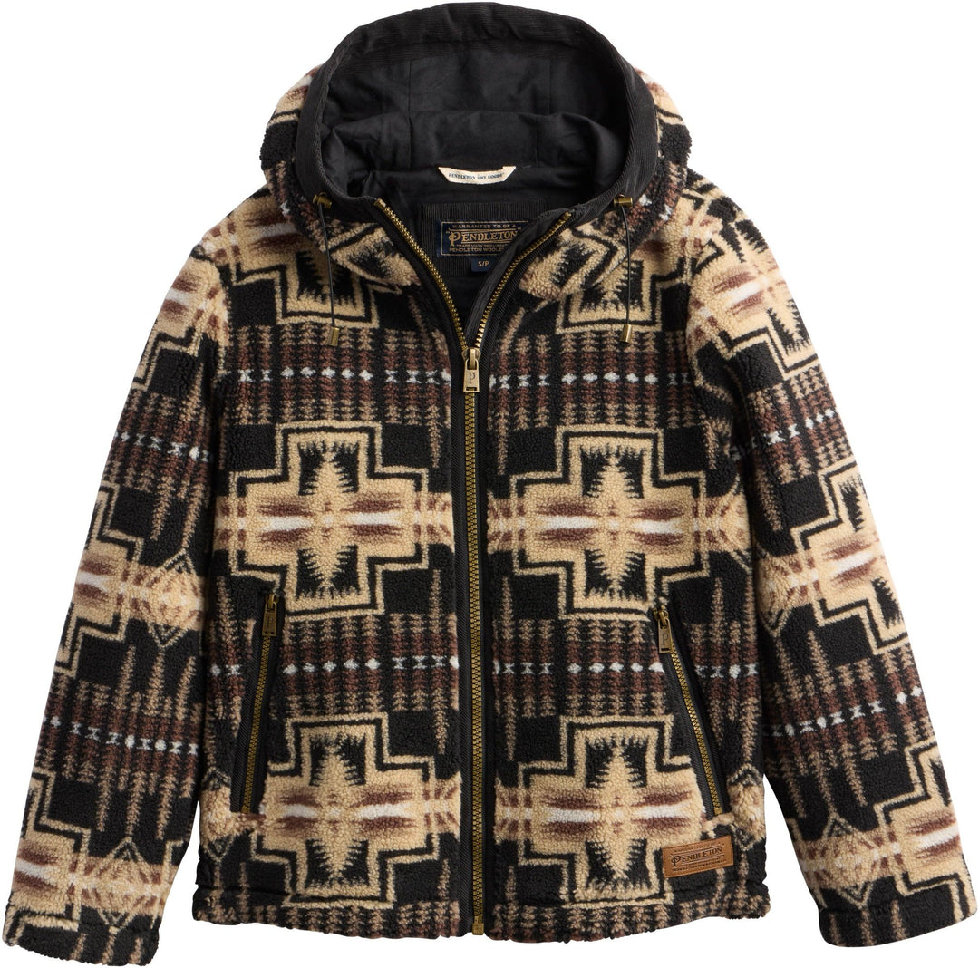 Pendleton Women's Black and Tan Harding Cottonwood Fleece Jacket
