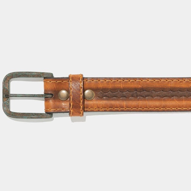 Vintage Bison Big Timber Belt-Walnut