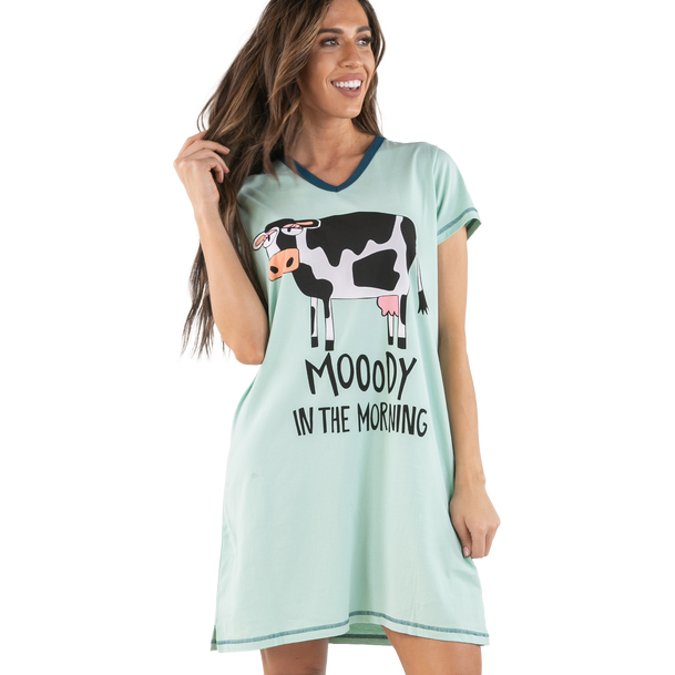 Lazy One Moody in the Morning V-Neck Nightshirt