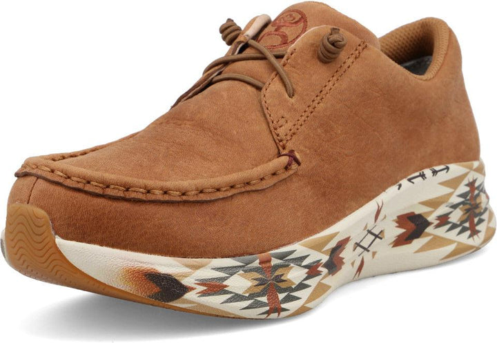 Twisted X Women's Hooey Caramel & Multi Feather X Shoe